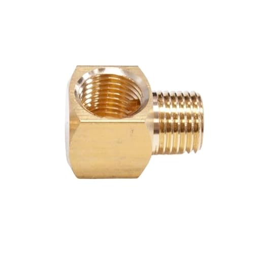 YKMYXZ， 1PC M6 M8 M10 1/8" BSP Innen- auf Außengewinde Messing-Kniestück-Rohrverschraubung Anschluss for Ölschmiersystem(1l8 Bspf 1l8 Bspm) von YKMYXZ