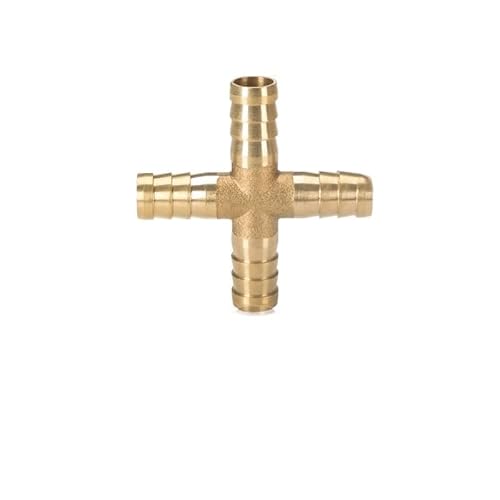 YKMYXZ， 1PC Messing Barb Rohr Fitting 2 3 4 Weg Stecker for 4mm 5mm 6mm 8mm 10mm 12mm 16mm 19mm Schlauch Kupfer Pagode Wasser Rohr Armaturen(Cross 4 Way,4mm) von YKMYXZ