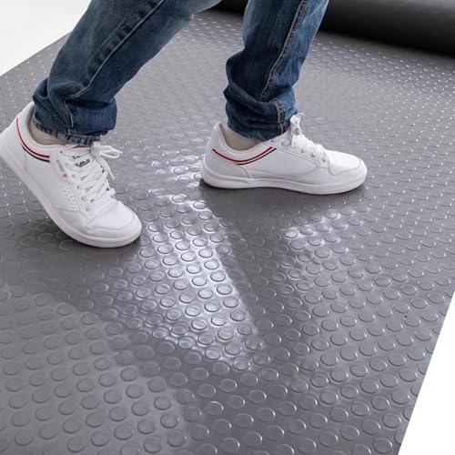 YKMYXZ, 2,5 mm Dicke Garagenbodenläufermatten, extra großer, strapazierfähiger Gummimattenteppich for unter dem Auto(1.4x3m/4.6x9.8ft) von YKMYXZ