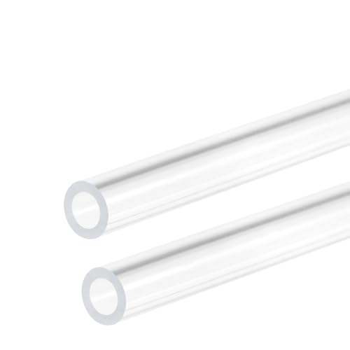 YKMYXZ, 2 Stück transparente Acrylrohre, starre Rundrohre, Länge 305 mm, PMMA-Rohrverbindungen aus organischem Glas for die Modellproduktion(14mm x 18mm) von YKMYXZ
