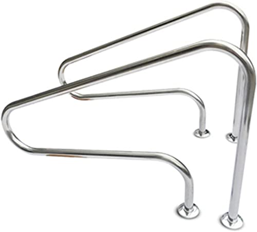 YKMYXZ, 2er-Pack Pool-Handläufe, Sommer-Schwimmbad-Rampenhandläufe, Sicherheits-Pool-Handlauf aus Edelstahl for den Außenbereich(1.2mm) von YKMYXZ
