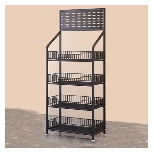 YKMYXZ, 3/4/5 Regale Snack-Rack Supermarkt-Regal Süßigkeiten Kommerzielles Kartoffelchip-Präsentationsregal mit Ablagekorb(140x50cm/55.1x15.7in) von YKMYXZ