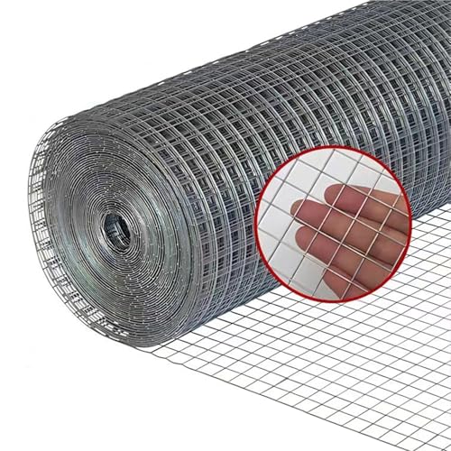 YKMYXZ, 304 Edelstahlgewebe, geschweißter Maschendraht, 12 mm Loch, Viehzaunrolle for Hühner, Kaninchen, Hunde, Gartenzäune(1x12m) von YKMYXZ