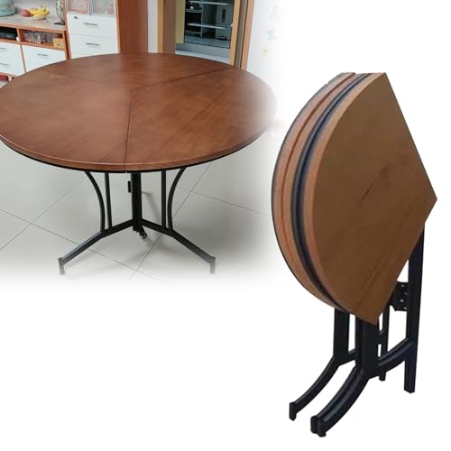 YKMYXZ, 32 36 48 60 Zoll runder Kartentisch for Picknick-Party-Bankette, platzsparender runder Tisch for drinnen und draußen(Diameter 110cm (43.3 inch)) von YKMYXZ