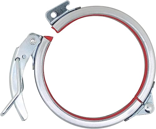YKMYXZ, Barrel Clamp Ring SS/Verzinkt 80-400mm Dia Einstellbare Rohr Klemme Schlauch Klemme Quick Release Runde Kanal Klemme Quick(Galvanized,150mm) von YKMYXZ