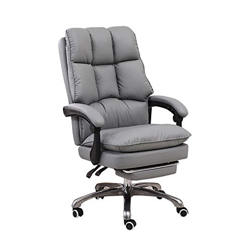 YKMYXZ， Gamichair, Mehrfarbiger PU-Computerstuhl, Bürodrehstuhl, Hohe Rückenlehne, Drehstuhl, Höhenverstellung, PC-Schreibtischstuhl, Schreibtischstühle/Rosa(Grey) von YKMYXZ