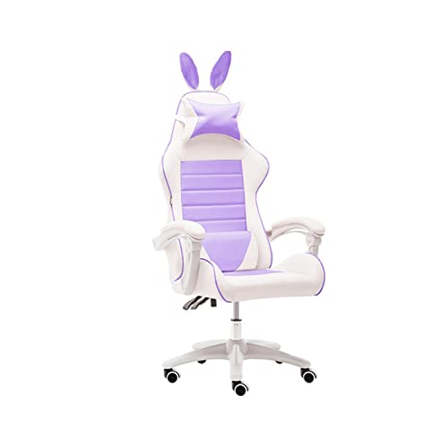 YKMYXZ， Gamichair Racidesk Stuhl Ergonomischer Bürostuhl Executive Hohe Rückenlehne Pu-Leder Arbeitsstuhl mit Gepolsterten Armlehnen Fußstütze Rolli-Drehstuhl for Männer Teenager/a(D) von YKMYXZ