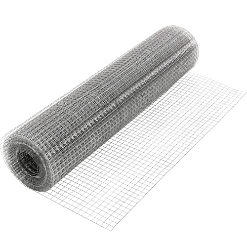 YKMYXZ, Hochleistungs-Hardware-Tuch 1 Zoll quadratische Löcher 304 Edelstahl Mesh Zaunrolle for Hühnerstall/Käfig/Gemüsegarten(1x10m) von YKMYXZ