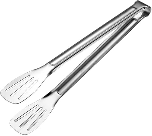 YKMYXZ, Kochen Edelstahl Lebensmittel Servierzange Wärme Grill Brot Clip Gebäck Salat Desserts Tong Zange(12 Inches) von YKMYXZ