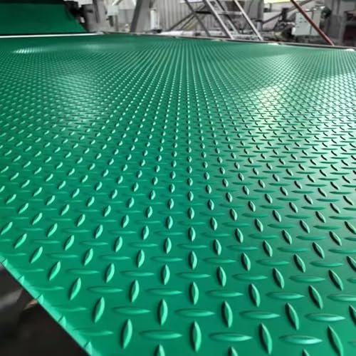 YKMYXZ, Läufermatten for Kellerböden, 4, 5, 6, 7, 12 und 20 Fuß, rutschfeste, wasserdichte, große Gummi-Fußmatten(Green,61x304.8cm) von YKMYXZ