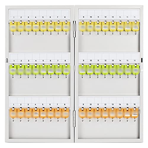 YKMYXZ， Schlüsselkasten-Wandhalterung, 4 Kapazitäten zur Auswahl, Schlüsselschrank, wandmontierter, langlebiger Schlüsselkasten aus kaltgewalztem Blech(48 Keys) von YKMYXZ