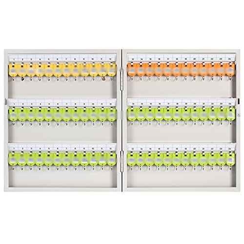 YKMYXZ， Schlüsselkasten-Wandhalterung, 4 Kapazitäten zur Auswahl, Schlüsselschrank, wandmontierter, langlebiger Schlüsselkasten aus kaltgewalztem Blech(72 Keys) von YKMYXZ