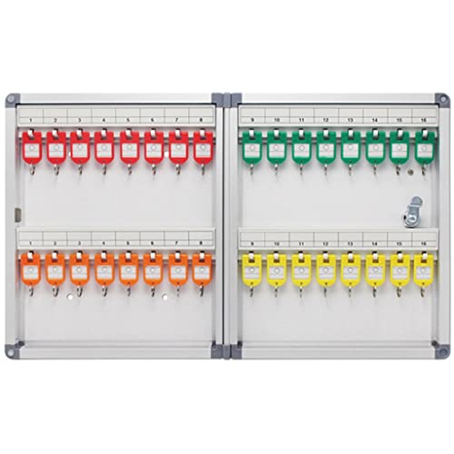 YKMYXZ， Schlüsselkasten-Wandhalterung, 6 Kapazitätsoptionen, Schlüsselschrank, an der Wand montierter Schlüsselkasten aus Aluminiumlegierung for den Heimgebrauch(32 Keys) von YKMYXZ