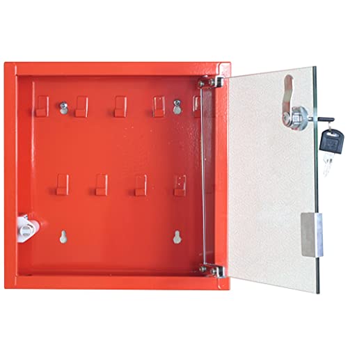 YKMYXZ， Schlüsselkasten for kleines Büro, Mini-Schlüsselschrank mit 9 Schlüsseln, transparente, visuelle Schlüsselverwaltung zur Wandmontage, geringer Platzbedarf(Orange Key Lock) von YKMYXZ