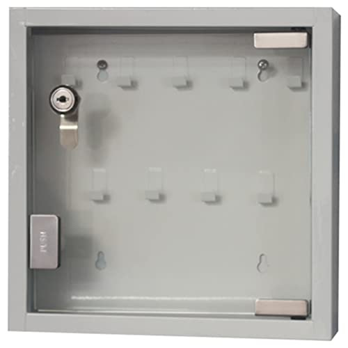 YKMYXZ， Schlüsselkasten for kleines Büro, Mini-Schlüsselschrank mit 9 Schlüsseln, transparente, visuelle Schlüsselverwaltung zur Wandmontage, geringer Platzbedarf(White Key Lock) von YKMYXZ