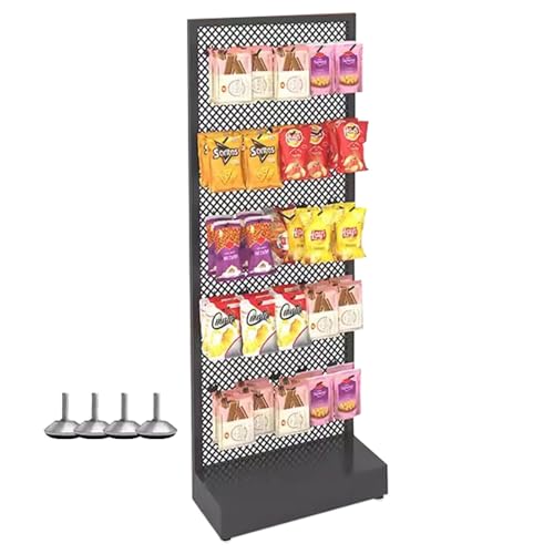 YKMYXZ, Snack-Organizer for die Arbeitsplatte, Einzelhandelsdisplay, Marktregal, schmales Supermarkt-Snack-Regal(Black,45x14x121cm/17.7x5.5x47.6inch) von YKMYXZ