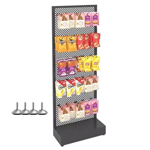 YKMYXZ, Snack-Organizer for die Arbeitsplatte, Einzelhandelsdisplay, Marktregal, schmales Supermarkt-Snack-Regal(Black,45x20x141cm/17.7x7.9x55.5inch) von YKMYXZ
