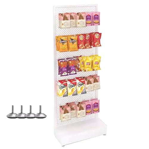 YKMYXZ, Snack-Organizer for die Arbeitsplatte, Einzelhandelsdisplay, Marktregal, schmales Supermarkt-Snack-Regal(White,45x14x121cm/17.7x5.5x47.6inch) von YKMYXZ