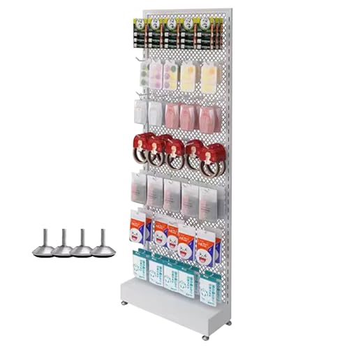 YKMYXZ, Snack-Organizer for die Arbeitsplatte, Einzelhandelsdisplay, Marktregal, schmales Supermarkt-Snack-Regal(White,55x20x150cm/21.7x7.9x59.1inch) von YKMYXZ