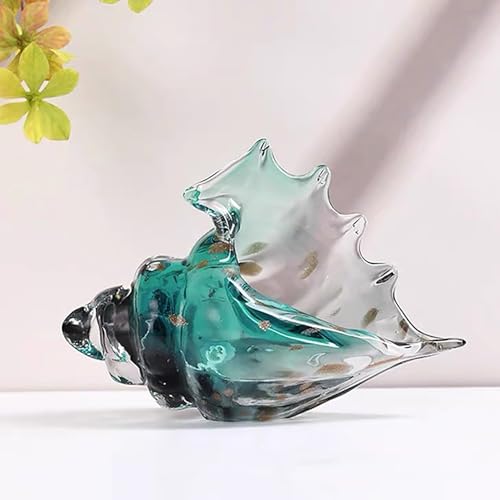 YKMYXZ, Statue, Kristallornament, Meerestier, zur Dekoration, handgefertigte Glaskunst-Figur, Skulptur for Tischplatte, Heimaquarium,(Blue,21x14cm) von YKMYXZ