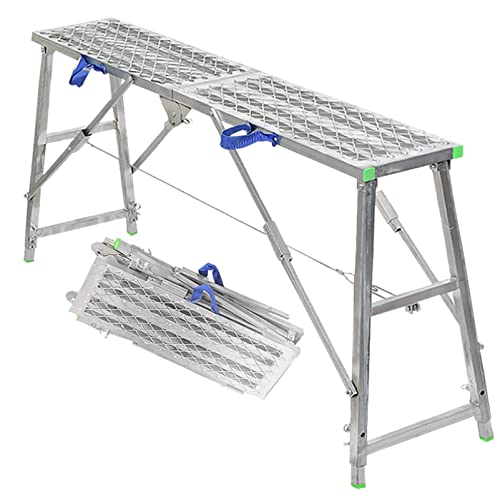 YKMYXZ, Tragbare, zusammenklappbare Arbeitsplattform, Gerüstausrüstung for Waschen von Fahrzeugen, maximale Belastung 400 kg, 160 cm(180cm) von YKMYXZ