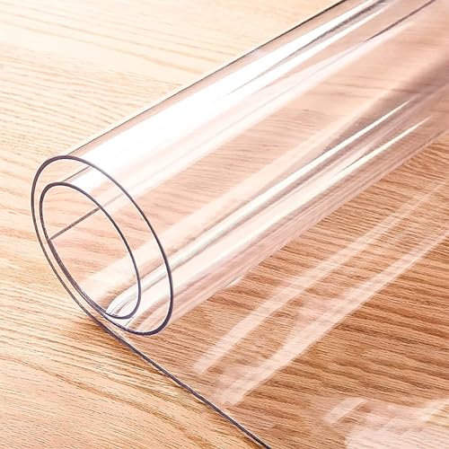YKMYXZ, Transparente Stuhlmatte, Bodenteppich for den Computertisch im Homeoffice, Kühlschrankmatte, 1,5 mm transparenter, Rutschfester PVC-Bodenschutz(80x450cm(2.6ftx14.5ft)) von YKMYXZ