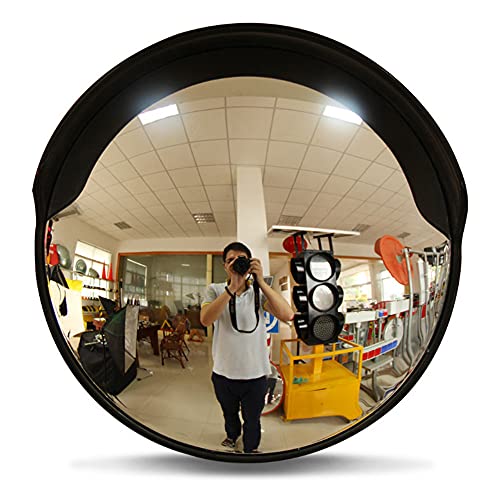 YKMYXZ, Verkehrssicherheitsspiegel Konvexer Spiegel Weitwinkel-Straßenlinsen-Inspektionsspiegel Einstellbare Weitwinkelansicht, 45 cm(45cm/18in) von YKMYXZ