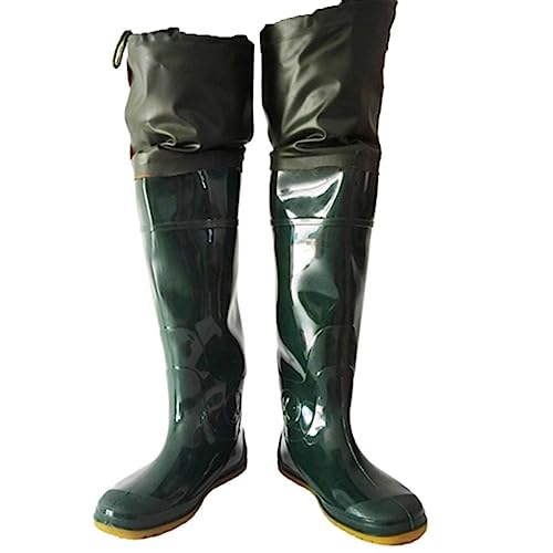 YKMYXZ， Wathosen for Angeln, Hüftwathose, 60 cm Lange PVC-Hüftwathose, wasserdichte und verschleißfeste Watstiefel for Jagen und Angeln(6) von YKMYXZ