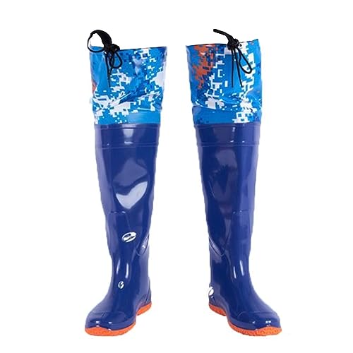 YKMYXZ， Wathosen for Angler, Hüft-Wathosen, PVC-Wathosen über dem Knie und Gesäß – 60 cm, wasserdicht for Angeln und Jagd(10.5) von YKMYXZ