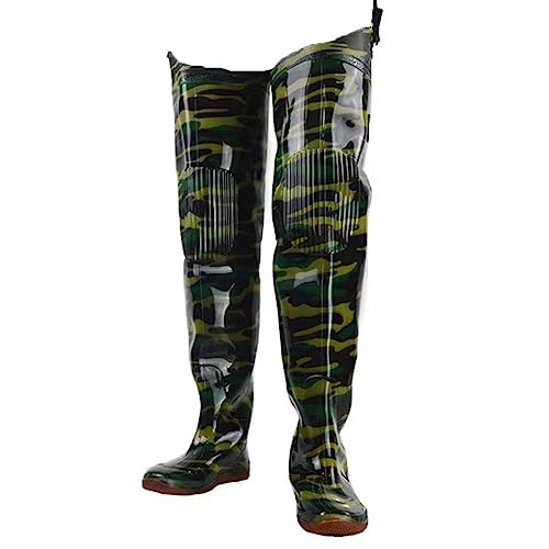 YKMYXZ， Wathosen for Angler, Hüft-Wathosen, verlängertes Gesäß (80 cm), wasserdichte PVC-Angelhosen for Herren und Damen(5) von YKMYXZ