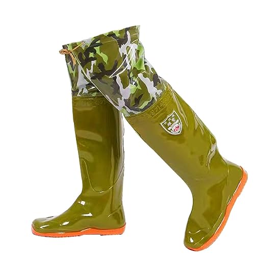 YKMYXZ， Wathosen for Angler, Hüft-Wathosen for Erwachsene, for Angeln, Jagen, Gesäß, Watstiefel, 60 cm hohe Knie- und Hüftstiefel aus PVC(6.5) von YKMYXZ