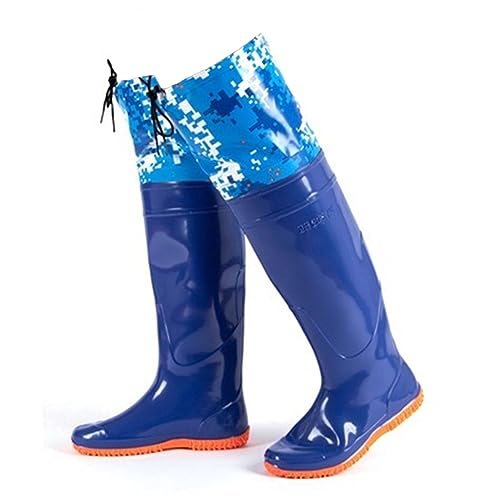 YKMYXZ， Wathosen for Angler, Hüftstiefel aus PVC for Erwachsene, 60 cm, wasserdicht und rutschfest, for die Jagd und for Angeln(8.5) von YKMYXZ