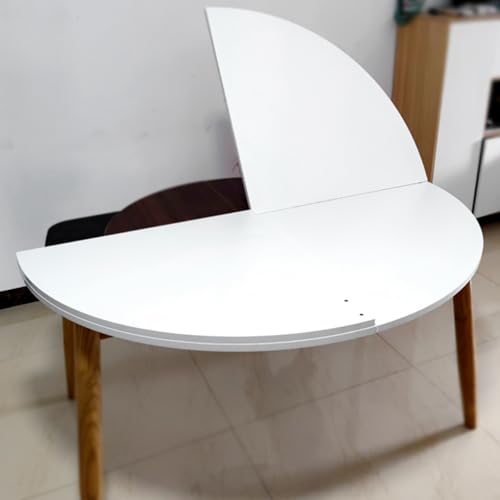 YKMYXZ, Weißer runder Tischplattenauszieher, klappbar, Konferenztisch | Terrassentisch for draußen | Banketttisch ohne Beine(170 cm (67 inch)) von YKMYXZ