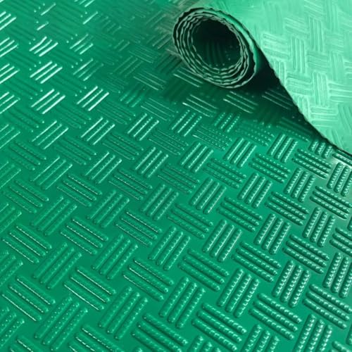 YKMYXZ Große Gummimatte for den Garagenboden, 3 mm dick, wasserdichte Garagenteppiche, strapazierfähige Parkmatte for unter dem Auto(Green,0.8x0.8m/2.6x2.6ft) von YKMYXZ