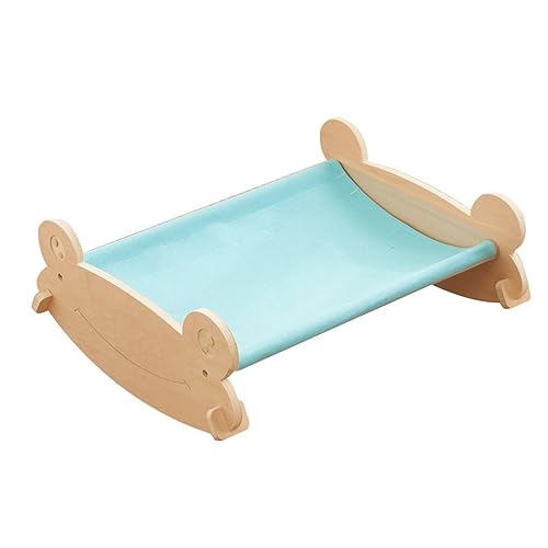 YKMYXZ Katzenregale， Bequemes und atmungsaktives Haustierbett for kleine bis mittelgroße Katzen Hunde | Holzkonstruktion | Katzenspielzeug(Blue) von YKMYXZ