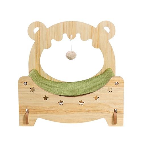 YKMYXZ Katzenregale， Erhöhtes Katzenbett aus Holz, Sichere, Bequeme und stabile Hängematte for kleine mittelgroße Katzen Hunde, 2 Größen(36x45x45cm) von YKMYXZ