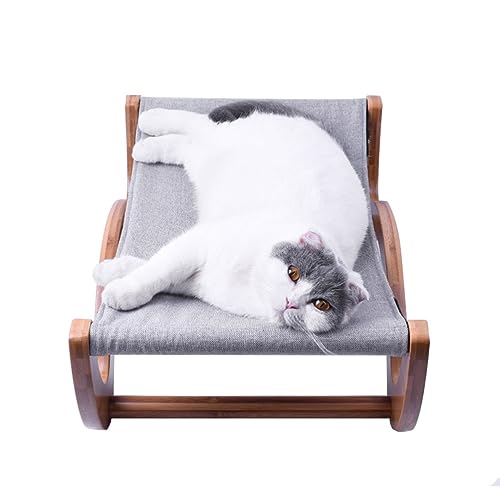 YKMYXZ Katzenregale, Katzenbett aus Holz mit 3 Matten, Hängematte for Katzen und Hunde im Innenbereich for Frühling, Sommer, Herbst Winter YKMYXZ Katzenregale, Katzenbett aus Holz mit 3 Matten, Hängematte for Katzen und Hunde im Innenbereich for Frühling, Sommer, Herbst Winter von YKMYXZ