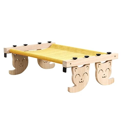 YKMYXZ Katzenregale， Katzenbett for Fenster-Schlafsofa, Katzen-Fensterhängematte, Sicherheits-Katzenregale, platzsparender, am Fenster montierter Katzensitz for große Katzen(Yellow) von YKMYXZ