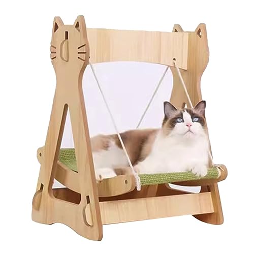 YKMYXZ Katzenregale, Katzenhängematte im Cartoon-Stil, Haustierbett aus Massivholz for kleine bis mittelgroße Katzen oder Hunde, maximale Tragkraft 9 kg YKMYXZ Katzenregale, Katzenhängematte im Cartoon-Stil, Haustierbett aus Massivholz for kleine bis mittelgroße Katzen oder Hunde, maximale Tragkraft 9 kg von YKMYXZ