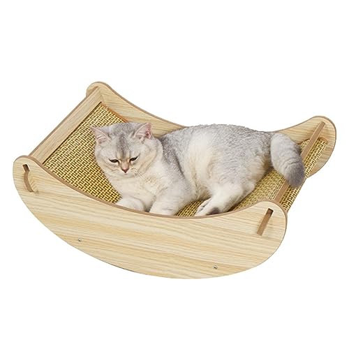 YKMYXZ Katzenregale， Schaukelbett for Katzen im Innenbereich, bodenstehende Katzenhängematte, Sicherheits-Katzenregale, platzsparender, am Fenster montierter Katzensitz for große(C) von YKMYXZ