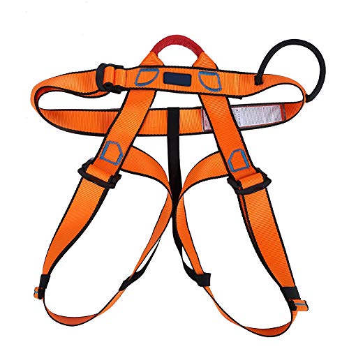 YKMYXZ Klettern Sling， Klettergurt Outdoor-Sicherheitsgurt for Klettern Bergsteigen und Arbeiten in der Luft(Orange) von YKMYXZ