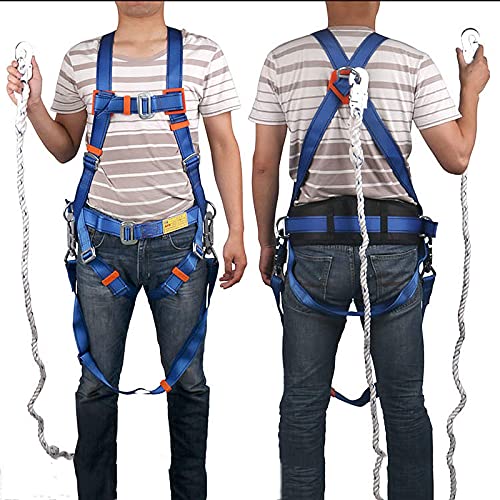 YKMYXZ Klettern Sling， Sicherheits-Absturzsicherungsgurt, Outdoor-Klettergurt, Rettungsseil, Ganzkörper-Sicherheitsgurt for Luftarbeiten von YKMYXZ