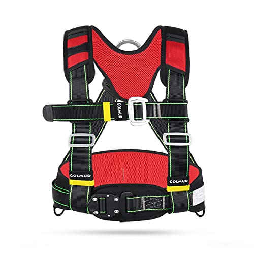 YKMYXZ Klettern Sling， Sicherheitsgurt for Arbeiten in der Höhe, Sicherheitsseil-Absturzsicherung, Halbkörper-Klettergurtdach for am Dach(Red,A) von YKMYXZ