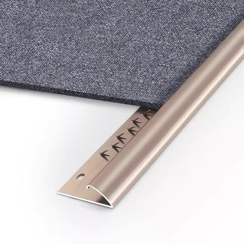 YKMYXZ Marmorböden einfassen Übergangsprofil for Teppiche im Innenbereich mit glatter Oberfläche, dekorative Randabdeckung for Bodenteppiche(Rose Gold,0.9m(35in)) von YKMYXZ