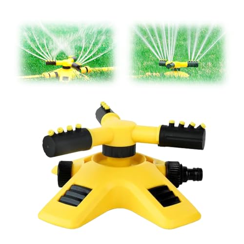 YKMYXZ Schlauchsprinkler， 2025 Neue Sprinkler for Rasen und Hof, Gartensprüher, automatisches 360-Grad-3-Arm-Rotations-Wassersprinklersystem(2PCS) von YKMYXZ