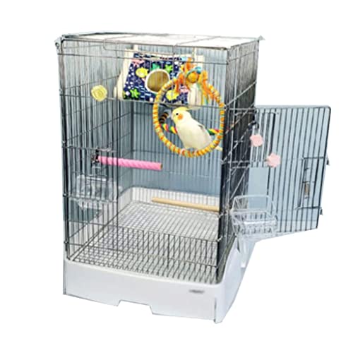 YKMYXZ Vogelkäfige Großer Vogelkäfig Acryl-Flugkäfig Quadratische Kleine und mittelgroße Vögel Vogelträger(Stainless Steel Large) von YKMYXZ