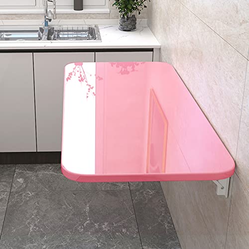 YKMYXZ wandmontierter Tisch， Esszimmer-, Waschküche- oder Schreibtisch mit 70 kg Tragkraft. Schwebender Wandschreibtisch for kleine Räume(Pink,50x50cm/20x20in) von YKMYXZ