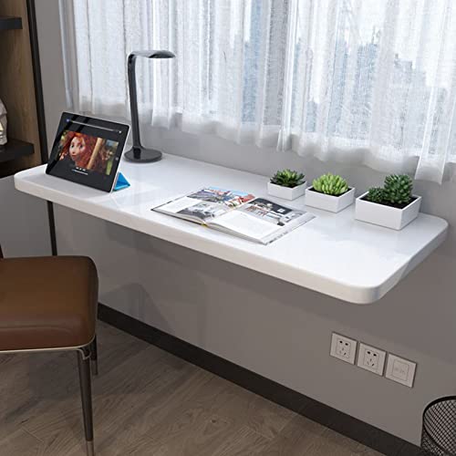 YKMYXZ wandmontierter Tisch， Esszimmer-, Waschküche- oder Schreibtisch mit 70 kg Tragkraft. Schwebender Wandschreibtisch for kleine Räume(White,90x30cm/35x12in) von YKMYXZ