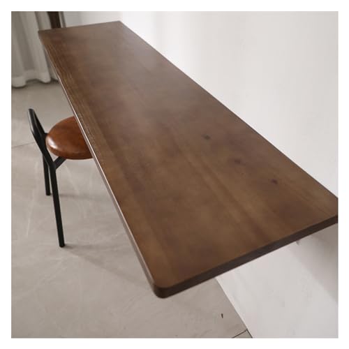Industrieller Rustikaler Wandtisch, Massivholztisch mit Klappe, Schwebender Schreibtisch für Waschküche/Bar/Haus/Büro/Kleinen Raum (Size : 60x40cm(24x16inch)) von YKNAG Direct Store