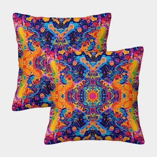 YKSDLFDUI Psychedelic Kissenbezug 2er Set Kissenbezüge Wohnzimmer Kissenhülle Couchkissen Polyester Polster Textil Für Sofa Schlafzimmer Couch Outdoor Zierkissen 40x40cm YKSDLFDUI Psychedelic Kissenbezug 2er Set Kissenbezüge Wohnzimmer Kissenhülle Couchkissen Polyester Polster Textil Für Sofa Schlafzimmer Couch Outdoor Zierkissen 40x40cm von YKSDLFDUI